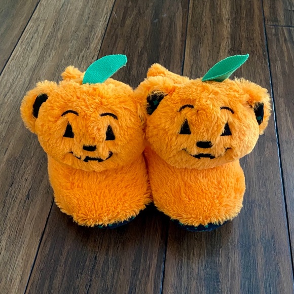 Build A Bear Pumpkin Slippers size L 1-2 - Picture 5 of 13